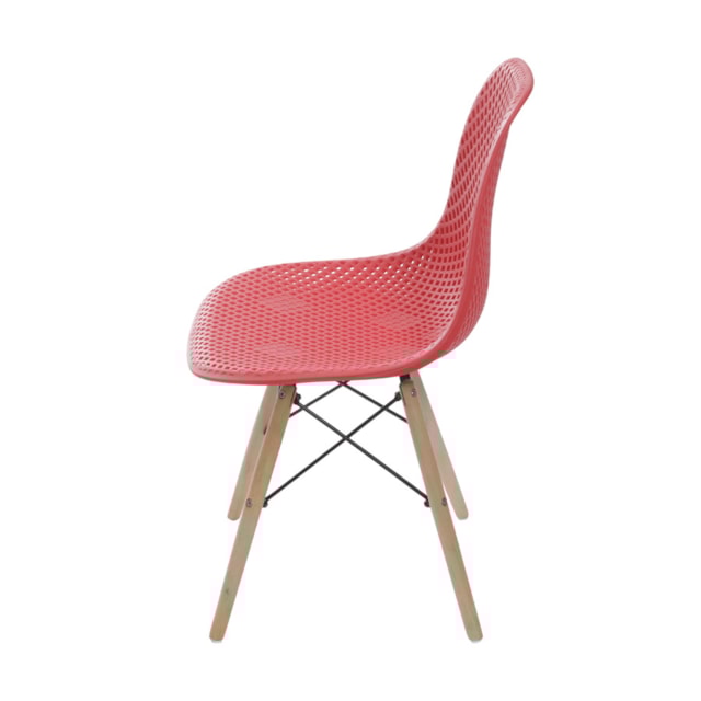 CADEIRA COLMEIA PP VERMELHA BASE MADEIRA CADEIRA COLMEIA PP VERMELHA BASE MADEIRA