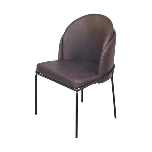 CADEIRA DENALI ESPUMA REVESTIDA EM PU CAFE E BASE EM AÇO PINTADO CADEIRA DENALI ESPUMA REVESTIDA EM PU CAFE E BASE EM AÇO PINTADO