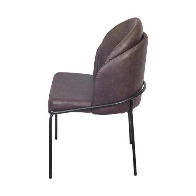 CADEIRA DENALI ESPUMA REVESTIDA EM PU CAFE E BASE EM AÇO PINTADO CADEIRA DENALI ESPUMA REVESTIDA EM PU CAFE E BASE EM AÇO PINTADO