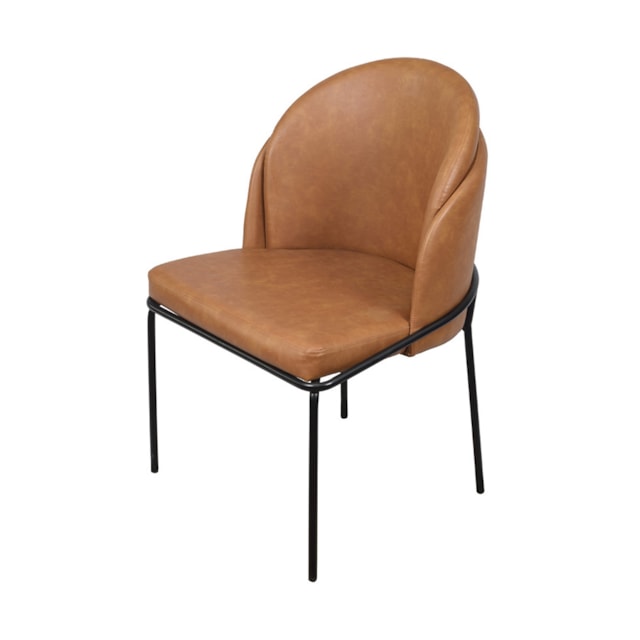 CADEIRA DENALI ESPUMA REVESTIDA EM PU CARAMELO E BASE EM AÇO PINTADO CADEIRA DENALI ESPUMA REVESTIDA EM PU CARAMELO E BASE EM AÇO PINTADO