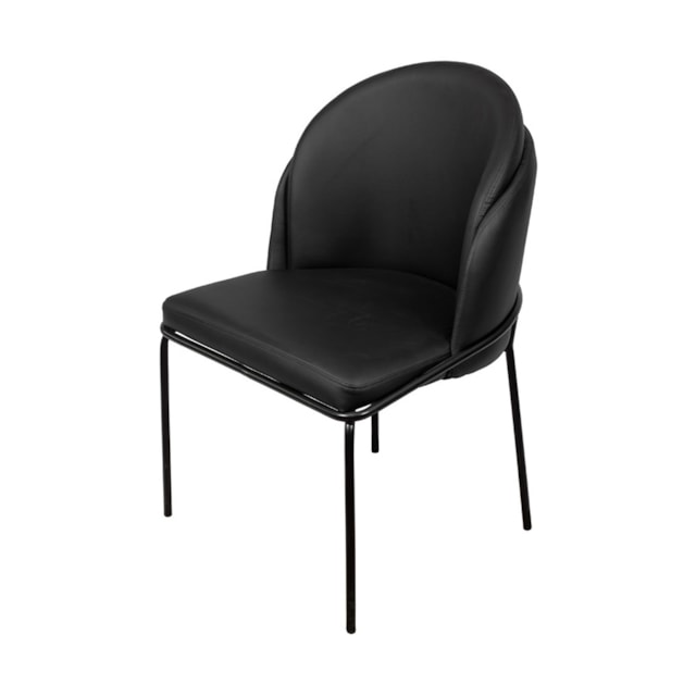 CADEIRA DENALI ESPUMA REVESTIDA EM PU PRETA E BASE EM AÇO PINTADO CADEIRA DENALI ESPUMA REVESTIDA EM PU PRETA E BASE EM AÇO PINTADO