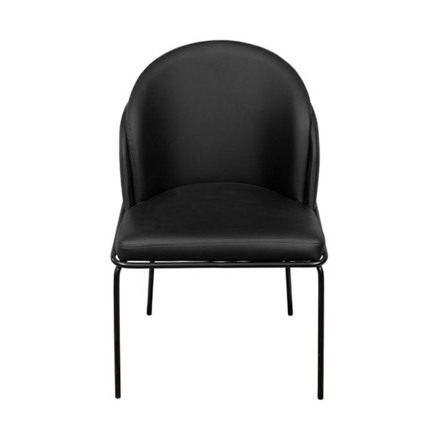 CADEIRA DENALI ESPUMA REVESTIDA EM PU PRETA E BASE EM AÇO PINTADO CADEIRA DENALI ESPUMA REVESTIDA EM PU PRETA E BASE EM AÇO PINTADO