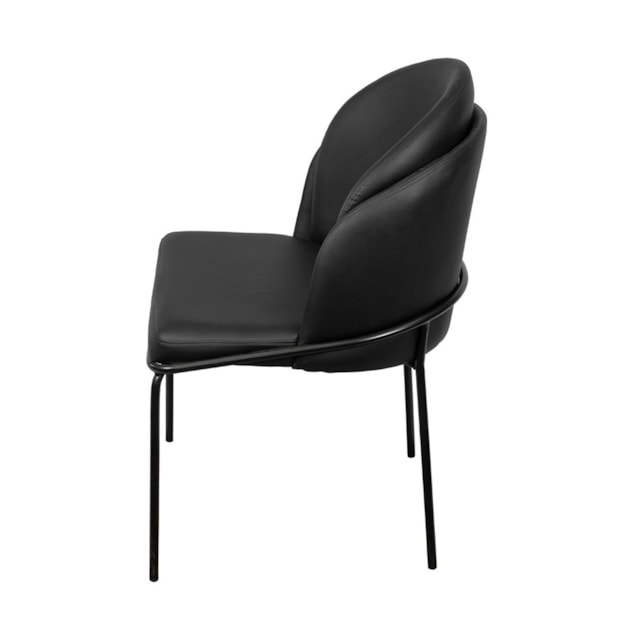 CADEIRA DENALI ESPUMA REVESTIDA EM PU PRETA E BASE EM AÇO PINTADO CADEIRA DENALI ESPUMA REVESTIDA EM PU PRETA E BASE EM AÇO PINTADO