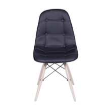 CADEIRA DKR BOTONÊ PRETA BASE MADEIRA CADEIRA DKR BOTONÊ PRETA BASE MADEIRA