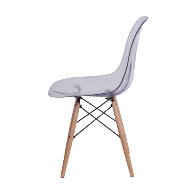 CADEIRA DKR PC INCOLOR BASE MADEIRA