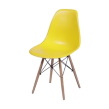 CADEIRA DKR PP AMARELO BASE MADEIRA CADEIRA DKR PP AMARELO BASE MADEIRA