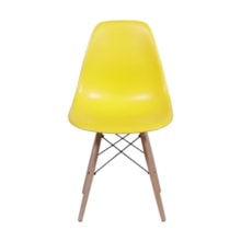 CADEIRA DKR PP AMARELO BASE MADEIRA CADEIRA DKR PP AMARELO BASE MADEIRA