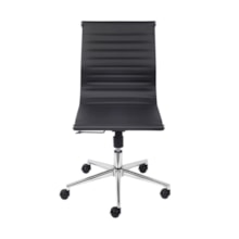 CADEIRA ESTEIRINHA BAIXA CORINO PRETA BASE RODÍZIO SEM BRAÇO CADEIRA ESTEIRINHA BAIXA CORINO PRETA BASE RODÍZIO SEM BRAÇO