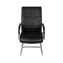 CADEIRA ESTOCOLMO FIXA PRETA EM P.U. BASE CROMADA CADEIRA ESTOCOLMO FIXA PRETA EM P.U. BASE CROMADA