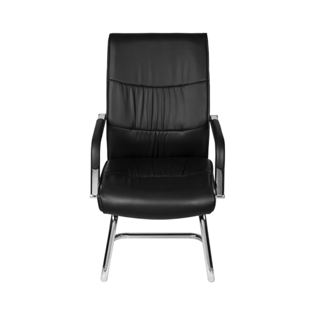 CADEIRA ESTOCOLMO FIXA PRETA EM P.U. BASE CROMADA CADEIRA ESTOCOLMO FIXA PRETA EM P.U. BASE CROMADA