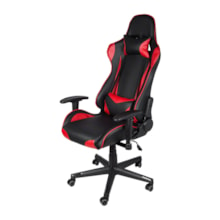 CADEIRA GAMER F16 VERMELHA BASE RODÍZIO