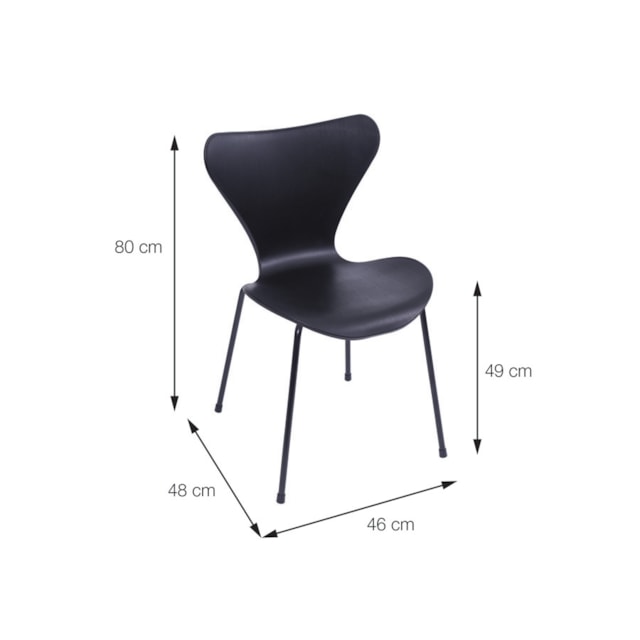 CADEIRA JACOBSEN PP FENDI BASE METAL CADEIRA JACOBSEN PP FENDI BASE METAL