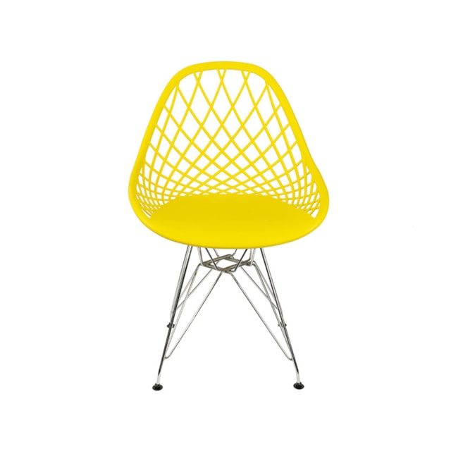 CADEIRA KAILA PP AMARELA BASE METAL CADEIRA KAILA PP AMARELA BASE METAL