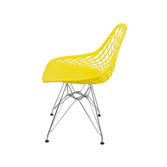 CADEIRA KAILA PP AMARELA BASE METAL CADEIRA KAILA PP AMARELA BASE METAL