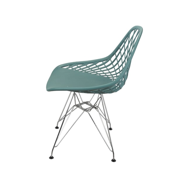 CADEIRA KAILA PP AZUL PETRÓLEO BASE METAL CADEIRA KAILA PP AZUL PETRÓLEO BASE METAL