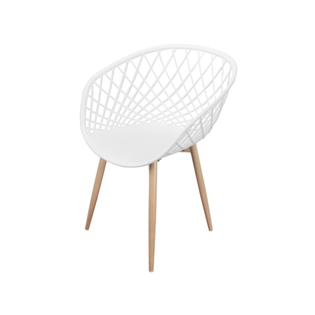 CADEIRA LOA PP BRANCA BASE METAL COR MADEIRA CADEIRA LOA PP BRANCA BASE METAL COR MADEIRA