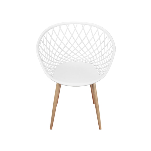 CADEIRA LOA PP BRANCA BASE METAL COR MADEIRA CADEIRA LOA PP BRANCA BASE METAL COR MADEIRA