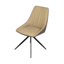 CADEIRA PIZ ESPUMA REVESTIDA EM PU CARAMELO E CAFE E BASE EM AÇO PINTADO CADEIRA PIZ ESPUMA REVESTIDA EM PU CARAMELO E CAFE E BASE EM AÇO PINTADO