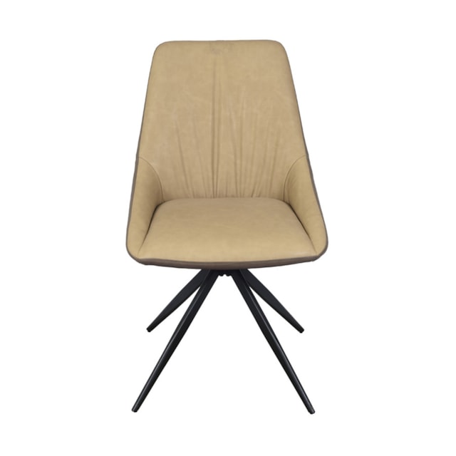 CADEIRA PIZ ESPUMA REVESTIDA EM PU CARAMELO E CAFE E BASE EM AÇO PINTADO CADEIRA PIZ ESPUMA REVESTIDA EM PU CARAMELO E CAFE E BASE EM AÇO PINTADO