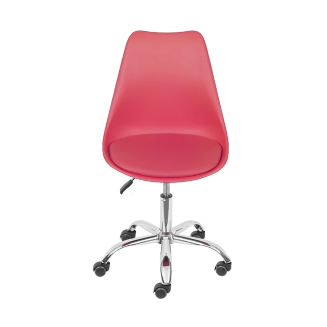 CADEIRA PP JOLY ALMOFADA PU VERMELHA BASE RODÍZIO CADEIRA PP JOLY ALMOFADA PU VERMELHA BASE RODÍZIO