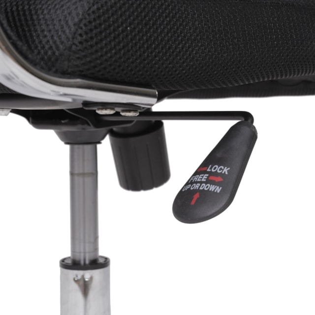 CADEIRA ROMA BAIXA RODÍZIO PRETA ASSENTO EM TECIDO ENCOSTO EM TELA E BASE CROMADA CADEIRA ROMA BAIXA RODÍZIO PRETA ASSENTO EM TECIDO ENCOSTO EM TELA E BASE CROMADA