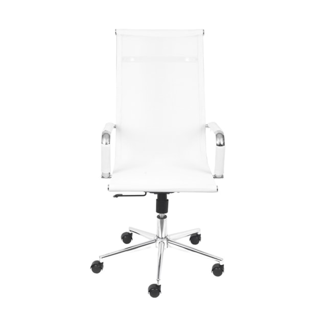 CADEIRA TELA ALTA TELA BRANCA BASE RODÍZIO CADEIRA TELA ALTA TELA BRANCA BASE RODÍZIO