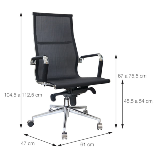 CADEIRA TELA ALTA TELA BRANCA BASE RODÍZIO CADEIRA TELA ALTA TELA BRANCA BASE RODÍZIO