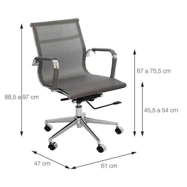 CADEIRA TELA BAIXA TELA BRANCA BASE RODÍZIO CADEIRA TELA BAIXA TELA BRANCA BASE RODÍZIO
