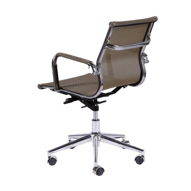 CADEIRA TELA BAIXA TELA COBRE BASE RODÍZIO CADEIRA TELA BAIXA TELA COBRE BASE RODÍZIO