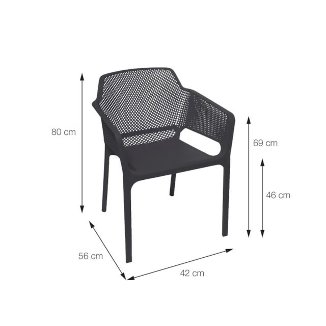 CADEIRA VEGA EM POLIPROPILENO BRANCA COM BRAÇO CADEIRA VEGA EM POLIPROPILENO BRANCA COM BRAÇO