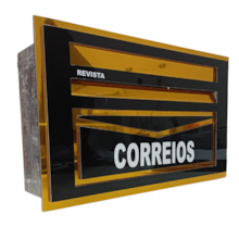 Caixa de Correio Cariri Preto com Ouro Grande - TELHA LUZ