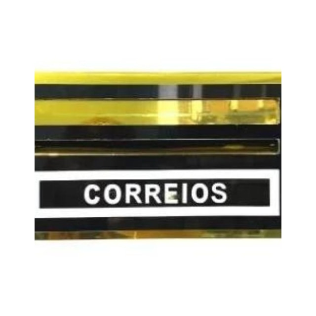 Caixa de Correio Cariri Preto com Ouro - TELHA LUZ