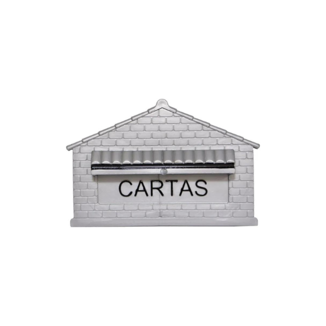 Caixa de Correio Colonial Pequena Prata - TELHA LUZ Caixa de Correio Colonial Pequena Prata - TELHA LUZ