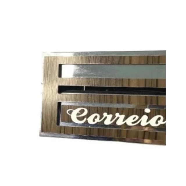 Caixa de Correio de Inox Comum ACM Mogno Pequeno - TELHA LUZ Caixa de Correio de Inox Comum ACM Mogno Pequeno - TELHA LUZ