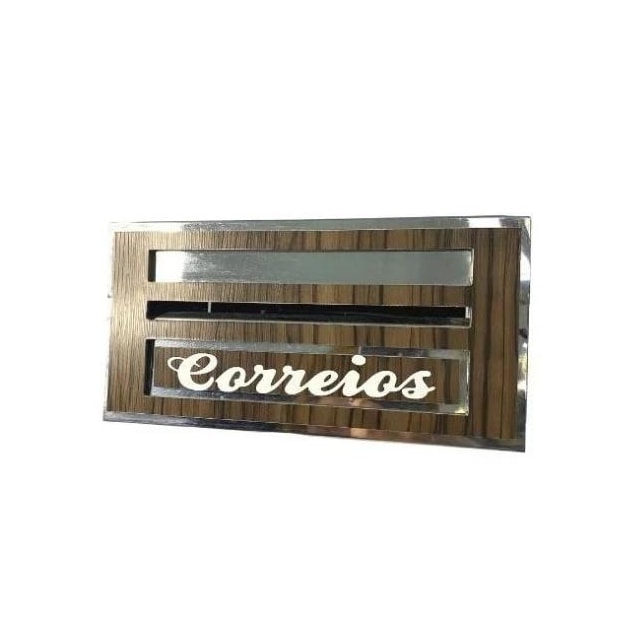 Caixa de Correio de Inox Comum ACM Mogno Pequeno - TELHA LUZ Caixa de Correio de Inox Comum ACM Mogno Pequeno - TELHA LUZ