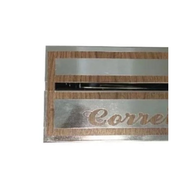 Caixa de Correio de Inox Comum Mogno Adesivo - TELHA LUZ Caixa de Correio de Inox Comum Mogno Adesivo - TELHA LUZ