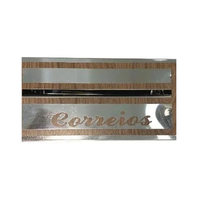 Caixa de Correio de Inox Comum Mogno Adesivo - TELHA LUZ Caixa de Correio de Inox Comum Mogno Adesivo - TELHA LUZ