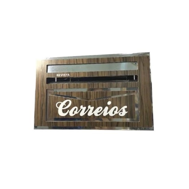 Caixa de Correio de Inox Comum Mogno para Jornal - TELHA LUZ Caixa de Correio de Inox Comum Mogno para Jornal - TELHA LUZ
