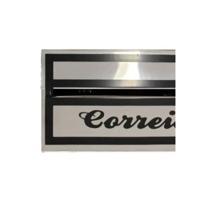 Caixa de Correio de Inox Comum Preto Adesivo - TELHA LUZ Caixa de Correio de Inox Comum Preto Adesivo - TELHA LUZ