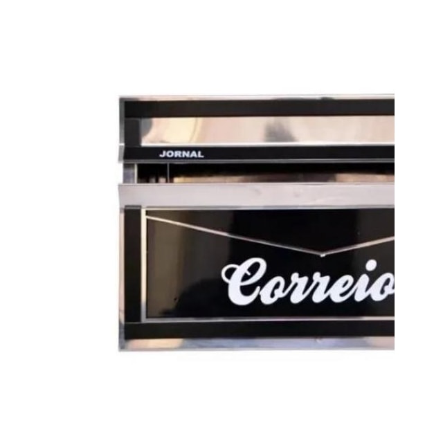 Caixa de Correio de Inox Comum Preto para Jornal - TELHA LUZ Caixa de Correio de Inox Comum Preto para Jornal - TELHA LUZ