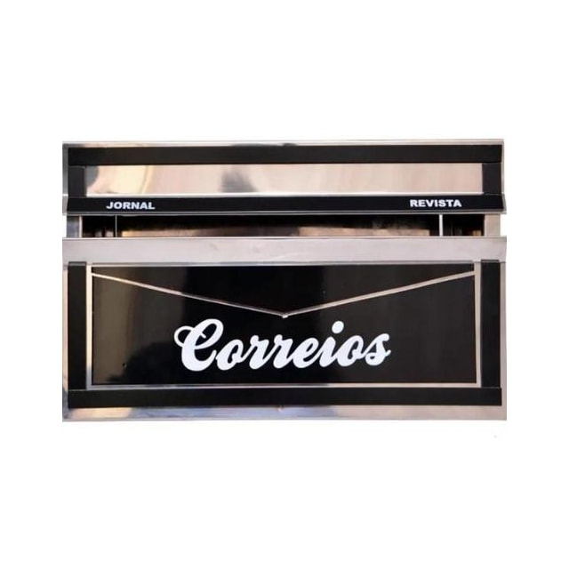 Caixa de Correio de Inox Comum Preto para Jornal - TELHA LUZ Caixa de Correio de Inox Comum Preto para Jornal - TELHA LUZ