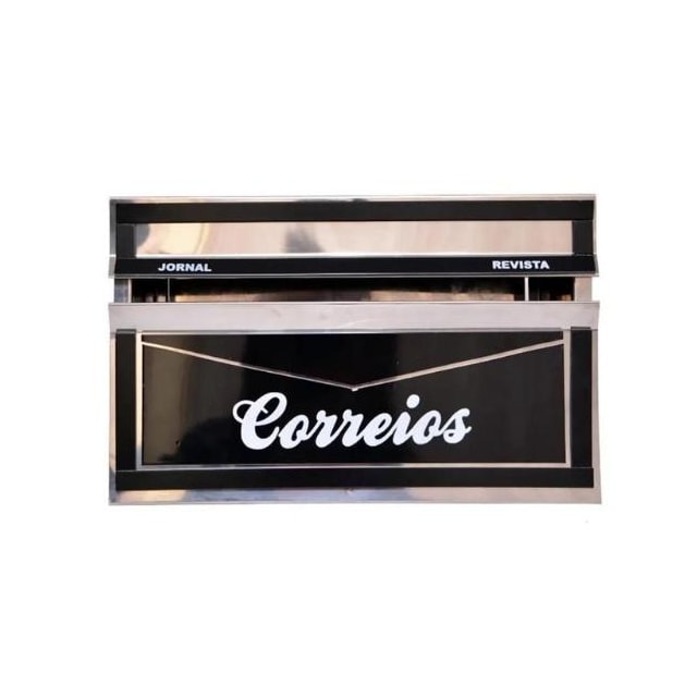 Caixa de Correio de Inox Comum Preto para Jornal - TELHA LUZ Caixa de Correio de Inox Comum Preto para Jornal - TELHA LUZ