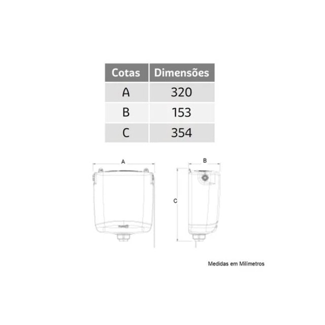 Caixa de Descarga sem Engate Cinza - Tigre