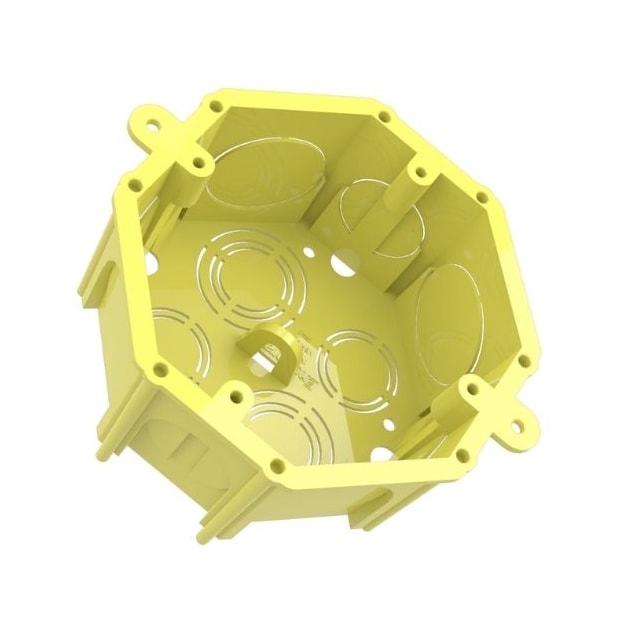 Caixa de Embutir Octogonal 4"x50mm com Fundo Móvel - Enerbras