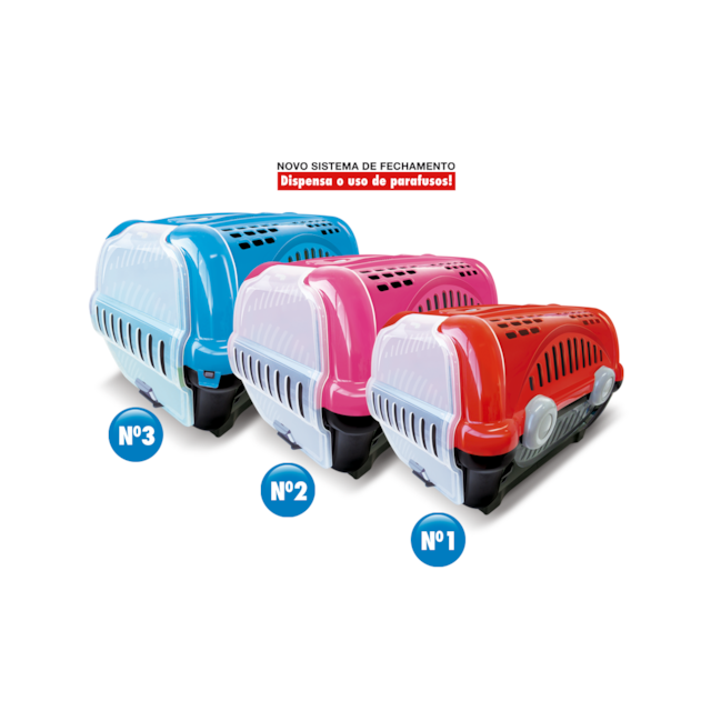 Caixa de Transporte Luxo N2 Rosa - Furacão Pet Caixa de Transporte Luxo N2 Rosa - Furacão Pet