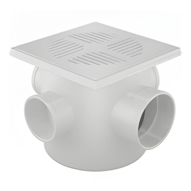 Caixa Sifonada Branca 100x150x50 Grelha Quadrada - FORTLEV