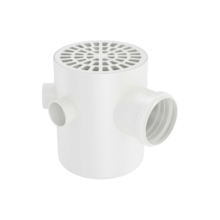 Caixa Sifonada Branca de PVC 150x185x75 Redonda - FORTLEV Caixa Sifonada Branca de PVC 150x185x75 Redonda - FORTLEV