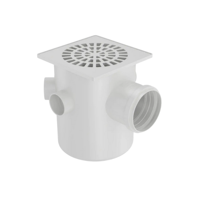 Caixa Sifonada de PVC 150x185x75 Quadrada Branca - FORTLEV Caixa Sifonada de PVC 150x185x75 Quadrada Branca - FORTLEV