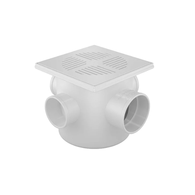 Caixa Sifonada de PVC Branca Quadrada 100x100x50 - FORTLEV Caixa Sifonada de PVC Branca Quadrada 100x100x50 - FORTLEV