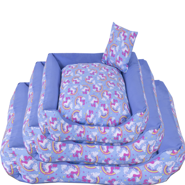 Cama Para Pet Cães e Gatos Unicolors Azul Deccoralle Grande